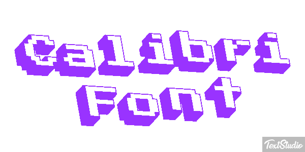 Calibri Font Effet de texte