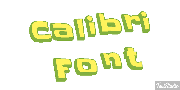 Calibri Font Effet de texte