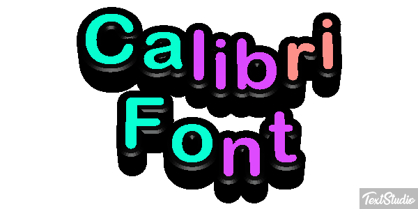 Calibri Font Effet de texte
