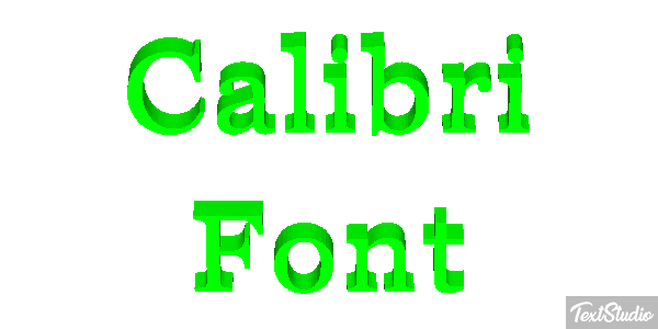 Calibri Font Effet de texte