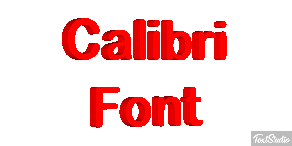 Calibri Font Effet de texte