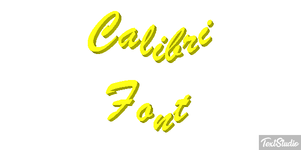 Calibri Font Effet de texte