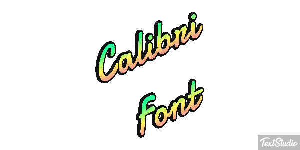Calibri Font Effet de texte