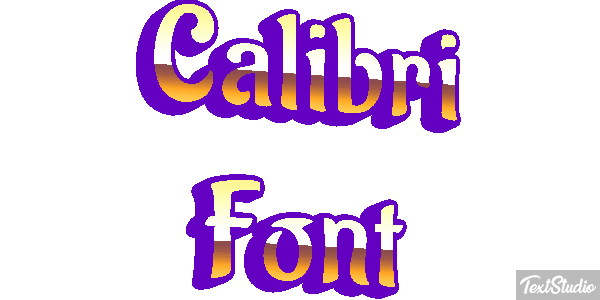 Calibri Font Effet de texte