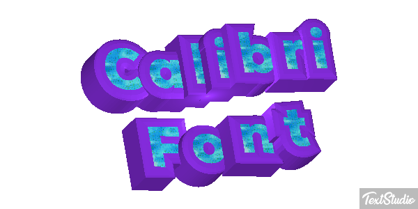 Calibri Font Effet de texte