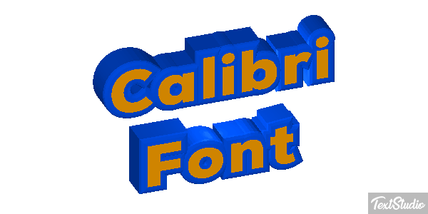 Calibri Font Effet de texte