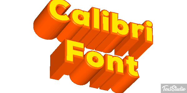 Calibri Font Effet de texte