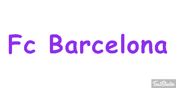 Fç Barcelona Effet de texte