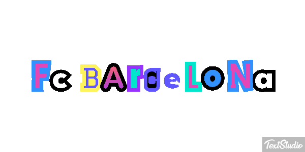 Fç Barcelona Effet de texte