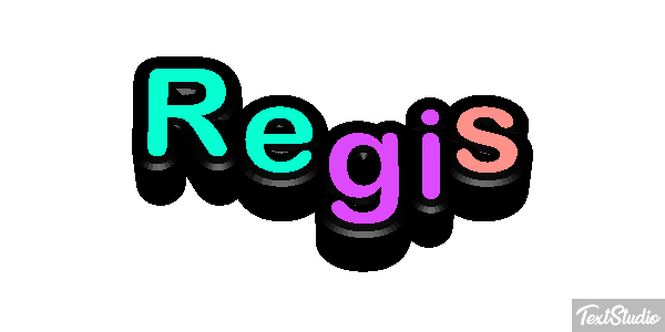 Régis Text effect