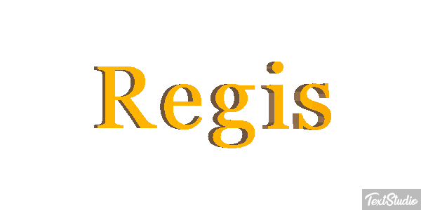 Régis Text effect