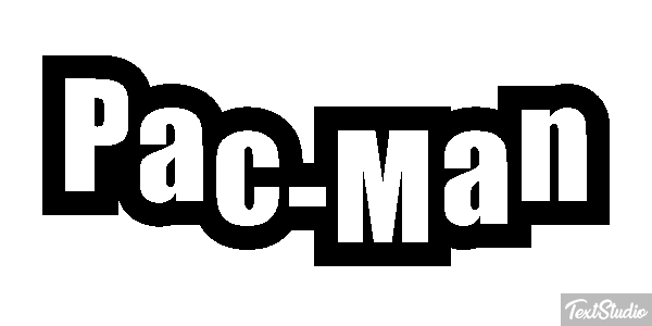 Pac-Man Efecto de texto