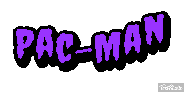Pac-Man Efecto de texto