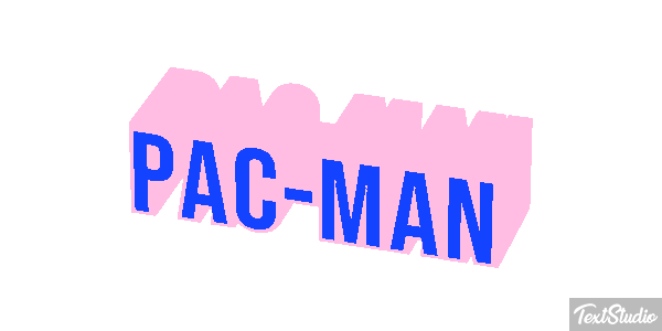 Pac-Man Efecto de texto