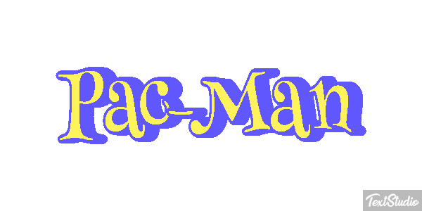 Pac-Man Efecto de texto