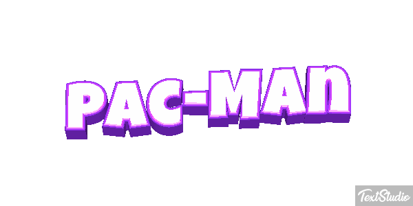 Pac-Man Efecto de texto