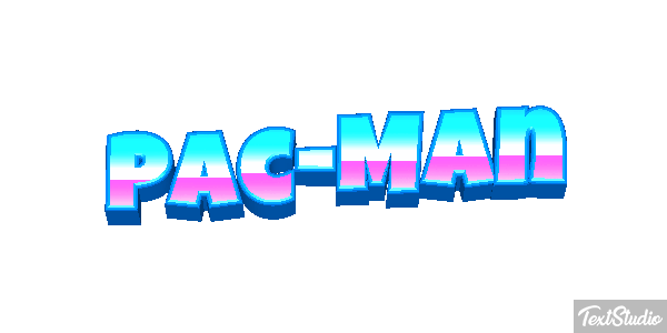 Pac-Man Efecto de texto