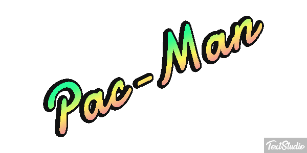 Pac-Man Efecto de texto