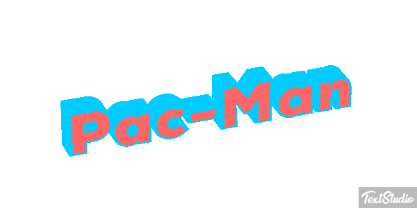 Pac-Man Efecto de texto
