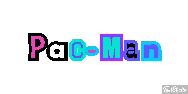 Pac-Man Efecto de texto