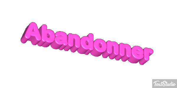 Abandonner Текстовый эффект