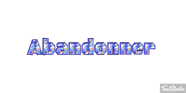 Abandonner Текстовый эффект