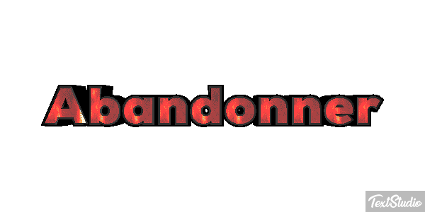 Abandonner Текстовый эффект