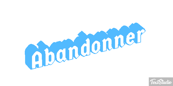 Abandonner Текстовый эффект