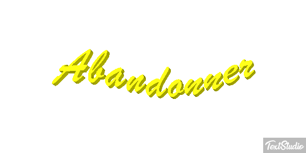Abandonner Текстовый эффект