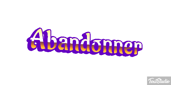 Abandonner Текстовый эффект