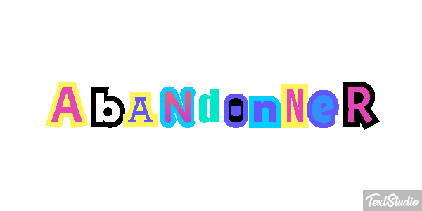 Abandonner Текстовый эффект