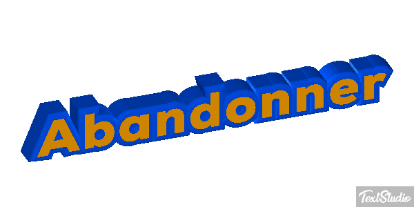 Abandonner Текстовый эффект