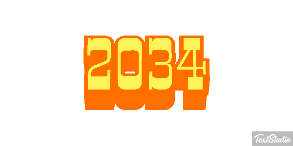 2034 Texteffekt