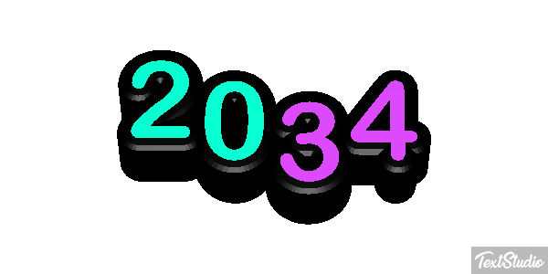 2034 Texteffekt