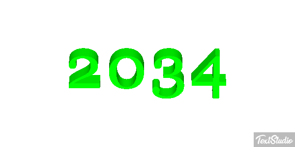2034 Texteffekt