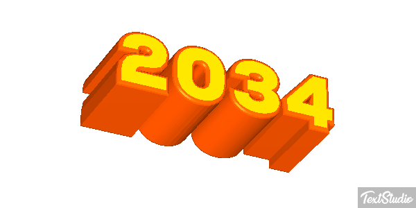 2034 Texteffekt
