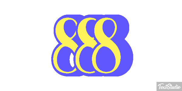 888 Text effect
