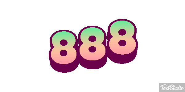 888 Text effect