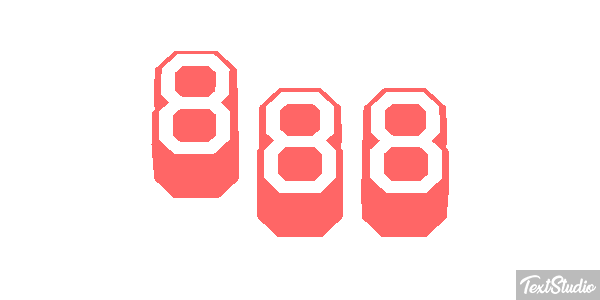 888 Text effect