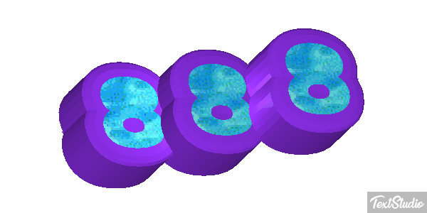 888 Text effect