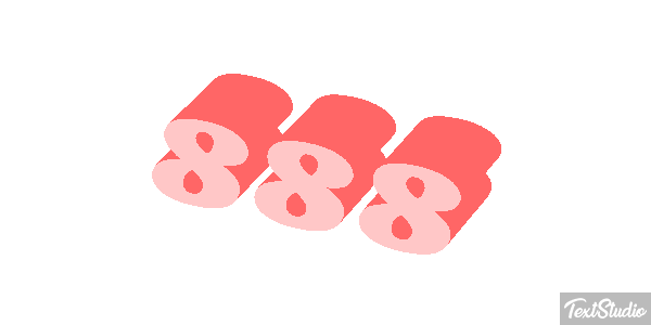 888 Text effect