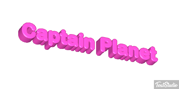 Captain Planet Text effect
