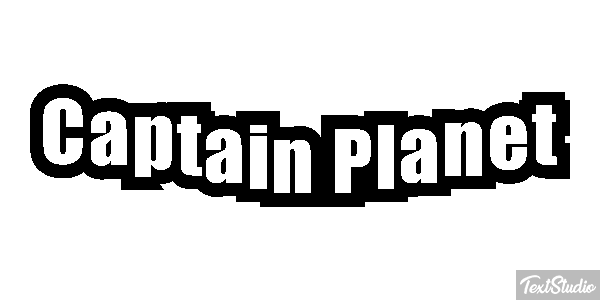 Captain Planet Text effect