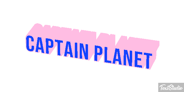 Captain Planet Text effect