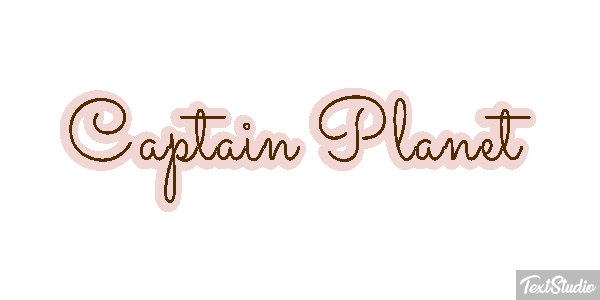 Captain Planet Text effect