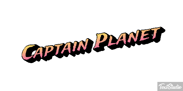 Captain Planet Text effect