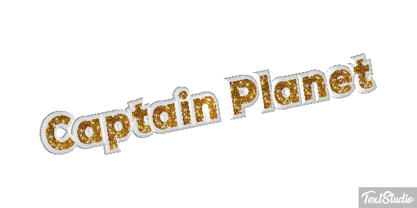 Captain Planet Text effect
