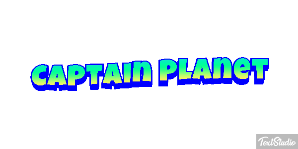 Captain Planet Text effect