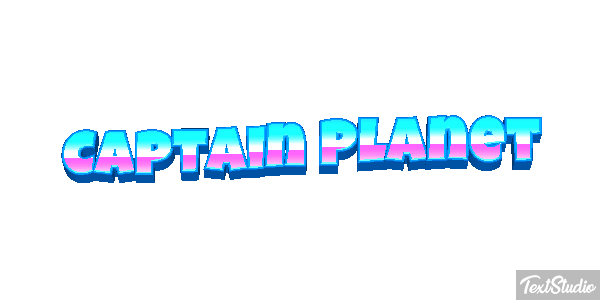 Captain Planet Text effect