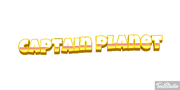 Captain Planet Text effect